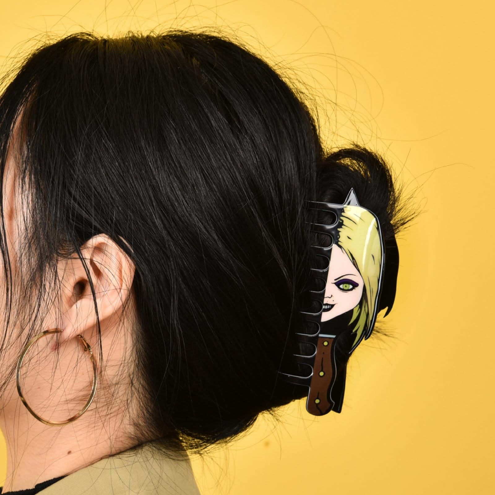 Fun Horror Character Double-Sided Plastic Claw Hair Clips
