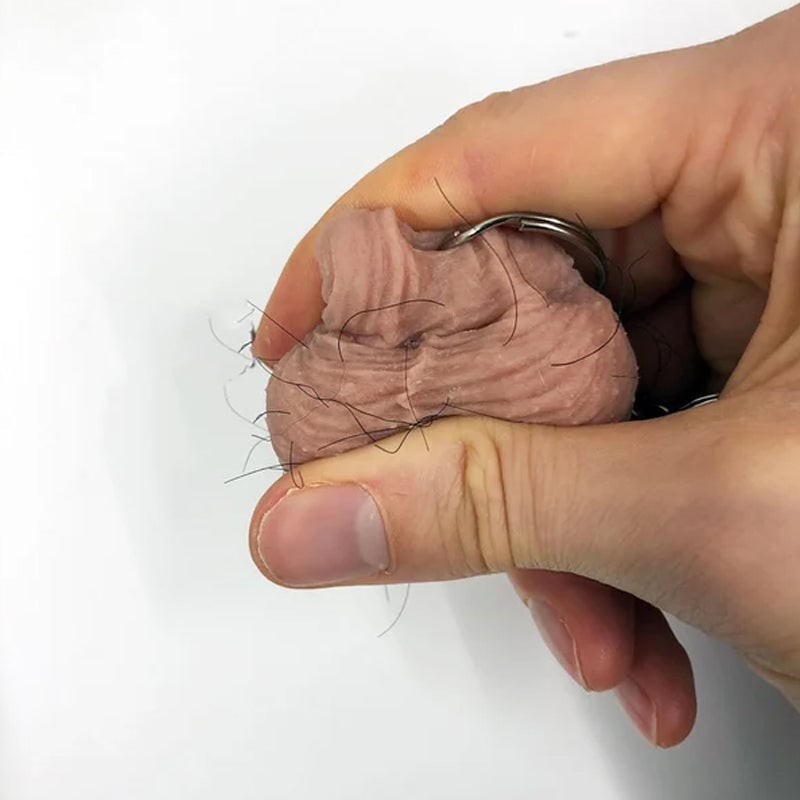 Grappige harige sleutelhanger