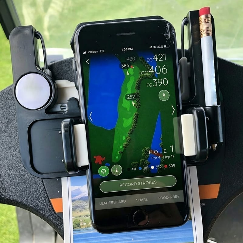 Golf Cart Steering Wheel Phone Mount