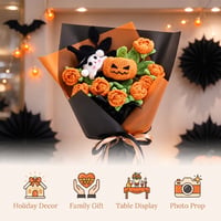 Handmade Crochet Halloween Flower Bouquet