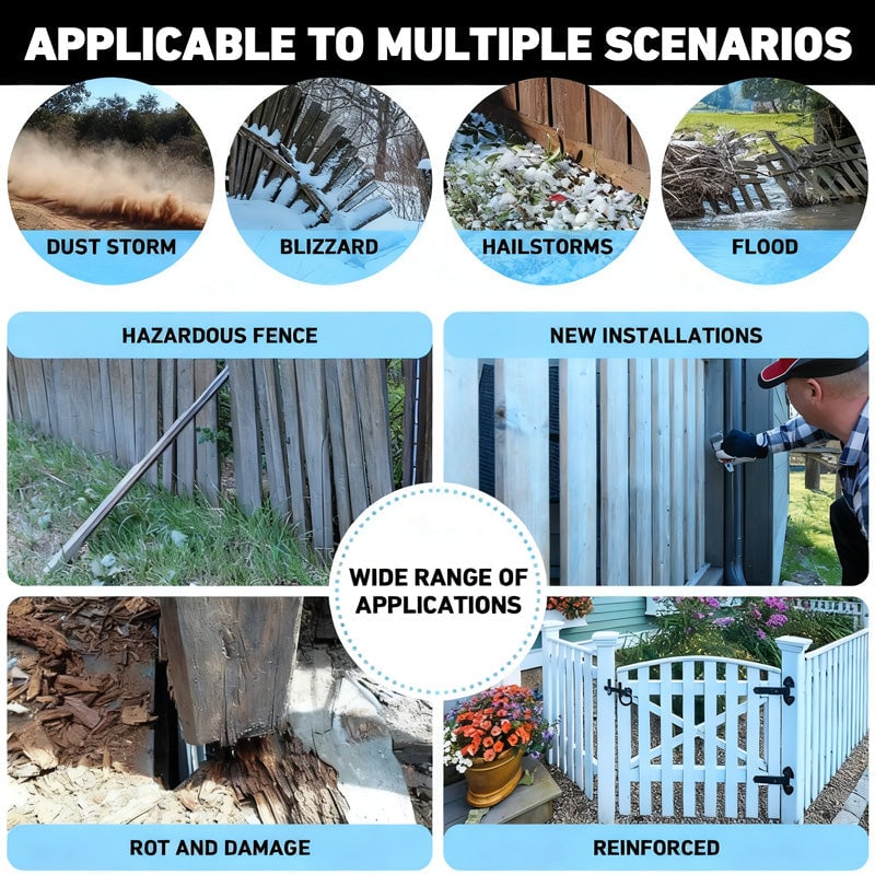 Sakerplus Fence Post Repair Kit (2 PCS)