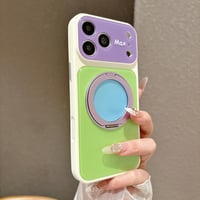 Dopamine Colorblock Magnetic Phone Grip with 360° Spin Stand