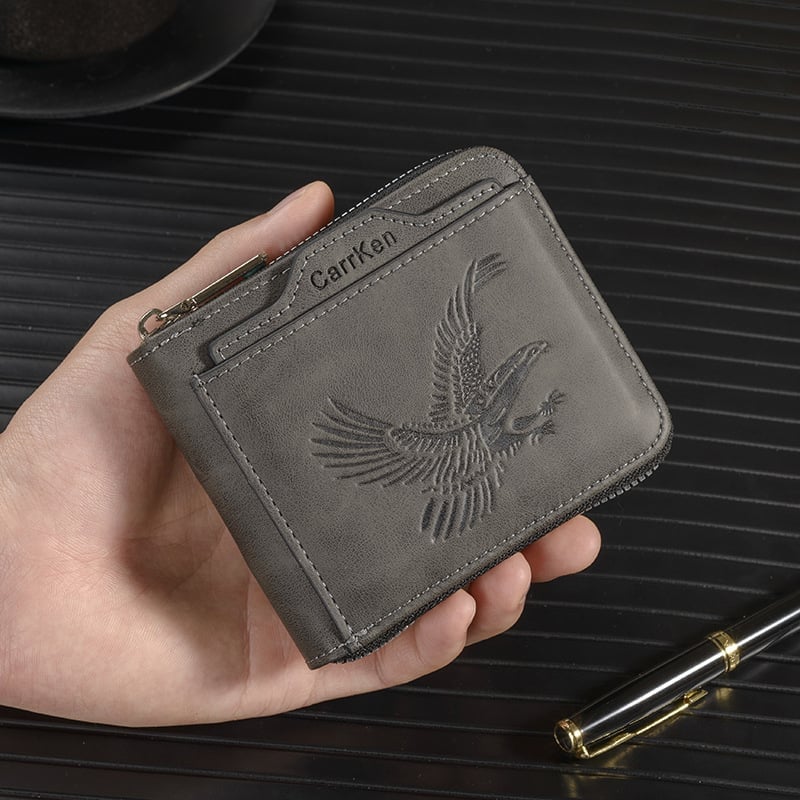 Horizontal Men's Retro Embossed Wallet