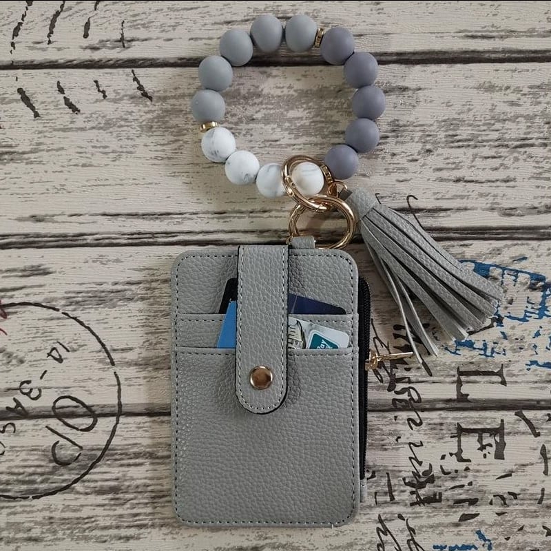💖 Fashionable Silicone Keychain Wallet