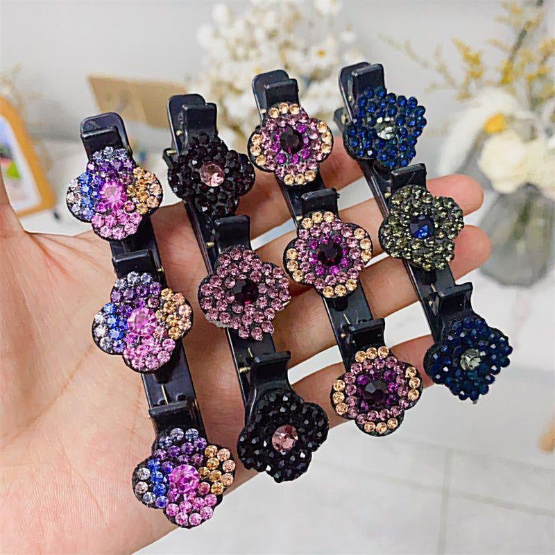 Three Flower Side Hair Clip