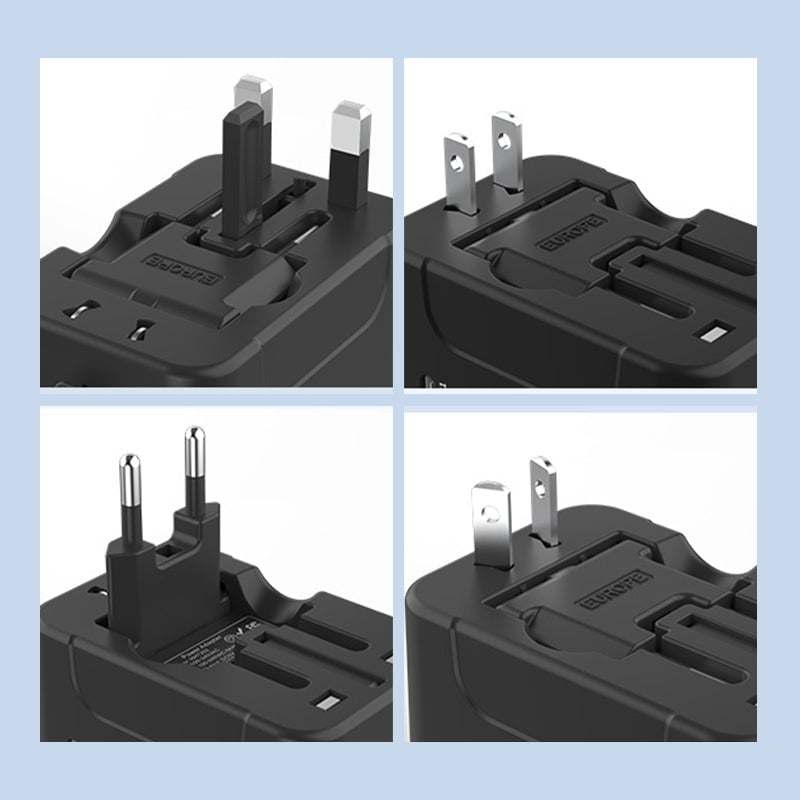 Universeller Reiseadapter mit zwei USB-Anschlüssen