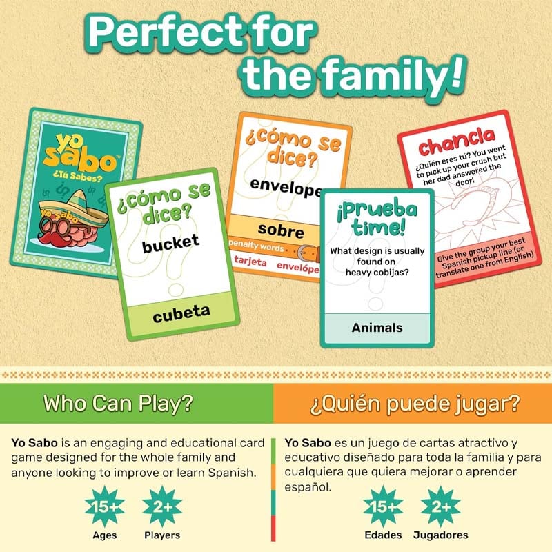 Family Friendly Bilingual Card Game