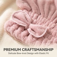 Super Absorbent Hair Towel Wrap(Pink + Blue + Off white) 3PCS