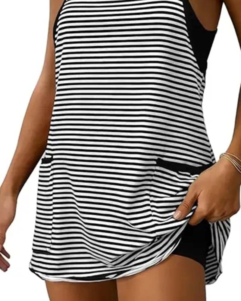 Striped Sleeveless Camisole Casual Jumpsuits