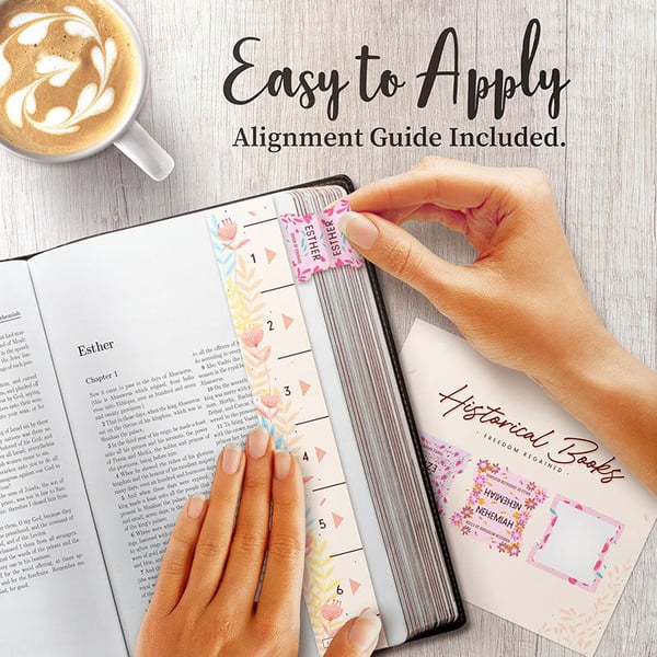 🌸Floral Bible Tabs 66 Peel-and-Stick