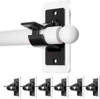 No Drill Curtain Rod Brackets