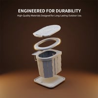 Portable Folding Toilet with Lid
