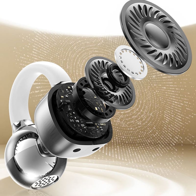 Bluetooth Headphones with Pearl Bow and Ear Clip