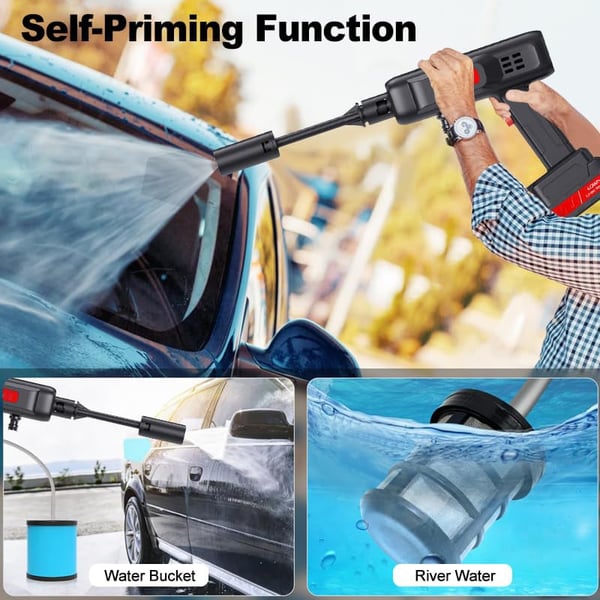 Portable Wireless High Pressure Car Wash Water- Gun