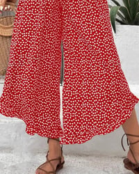 Polka Dot Loose High-Waist Wide-Leg Pants