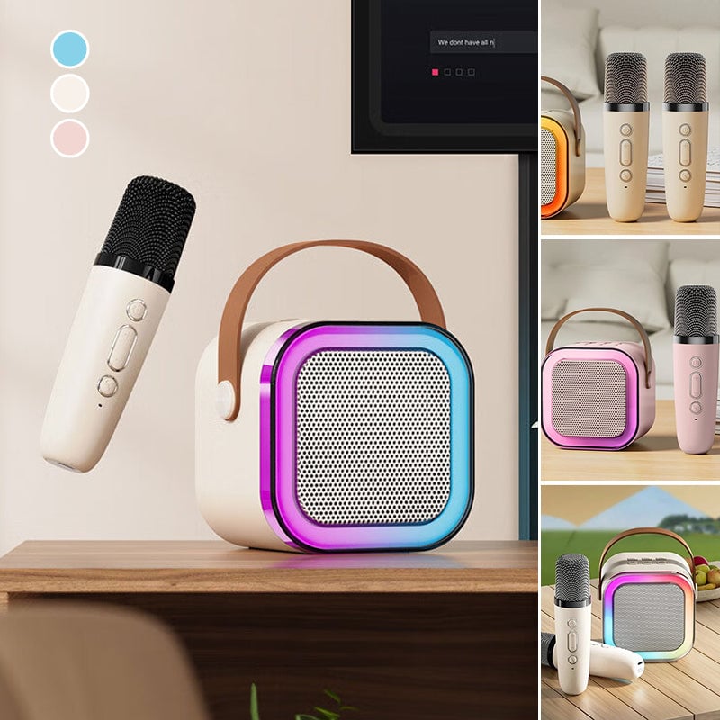 UPSELL Mini-Karaoke-Maschine mit kabellosen Mikrofonen