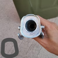 Brandstoftuitset met slot en afdichtring
