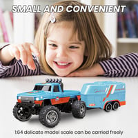 Mini Remote-controlled Shock-absorbing Off-road Monster Truck 1:64 Scale Trailer