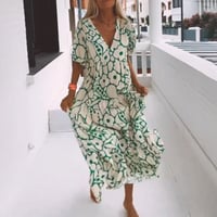 Abito stampato a maniche corte