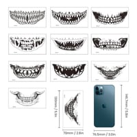 Halloween Scherz-Makeup Temporäre Tattoos (10 Stück)