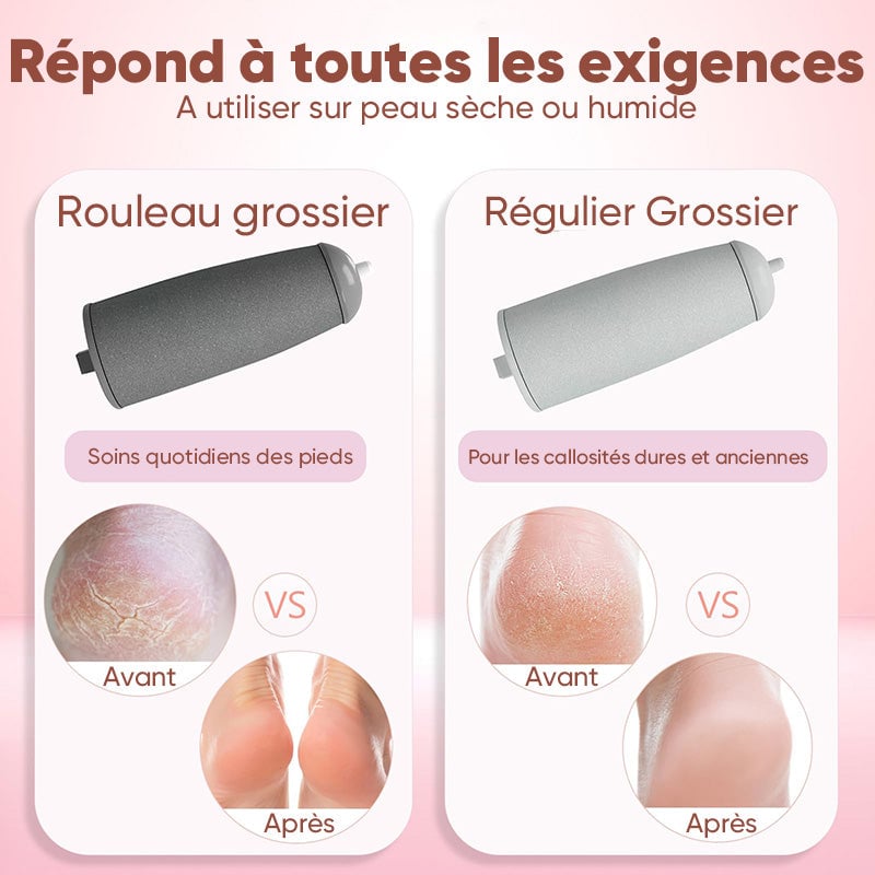 Lime à pied électrique USB à deux têtes Extracteur de callosités