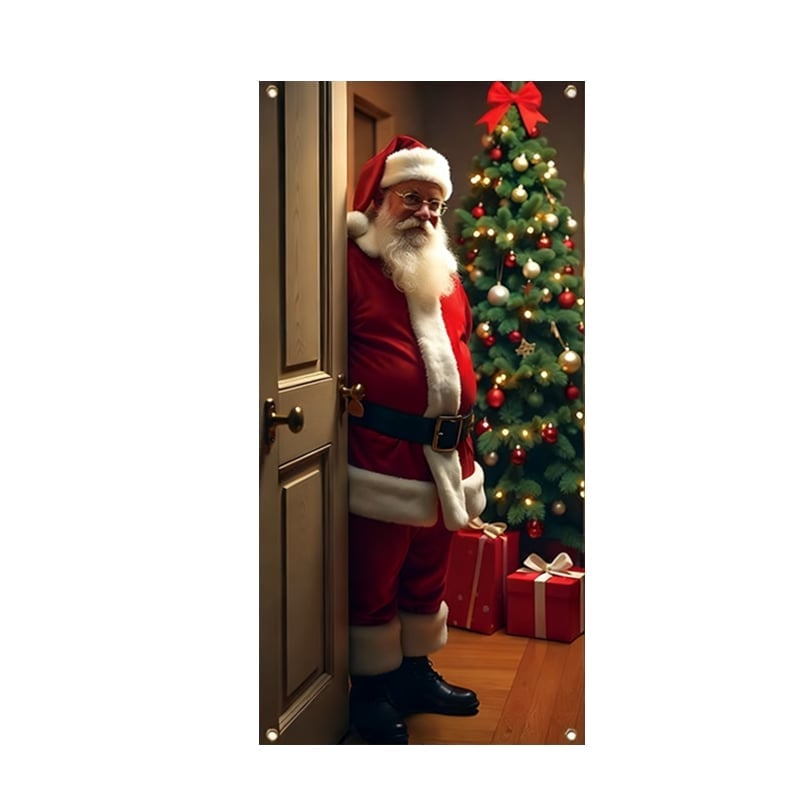 Christmas Door Curtain Atmosphere Banner