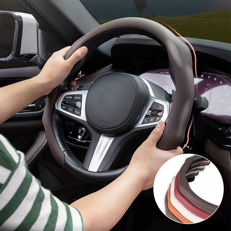 Leather Steering Wheel Cover