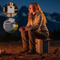 Portable Folding Toilet with Lid