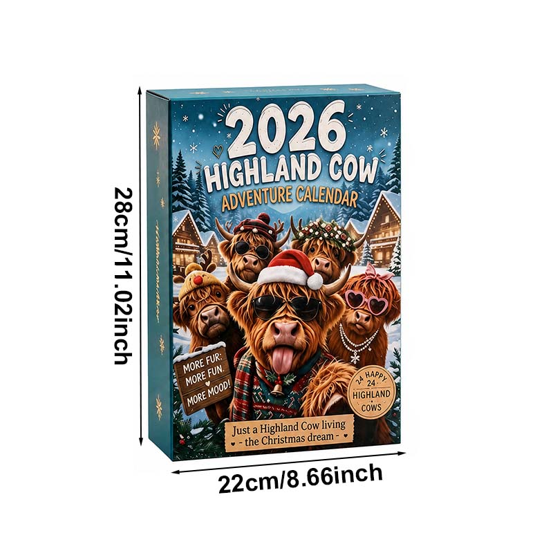 2026 Highland Cow 24-Day Advent Calendar Blind Box Set