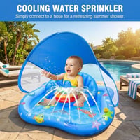 Kids Inflatable Splash Pool With Canopy