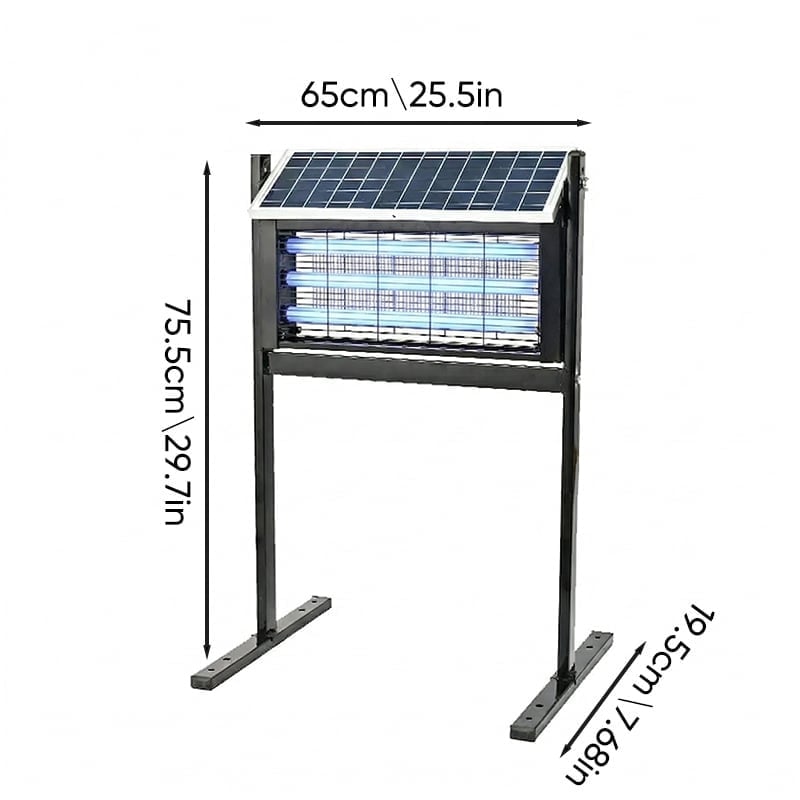 Triple Tube Solar Powered Mosquito Zapper