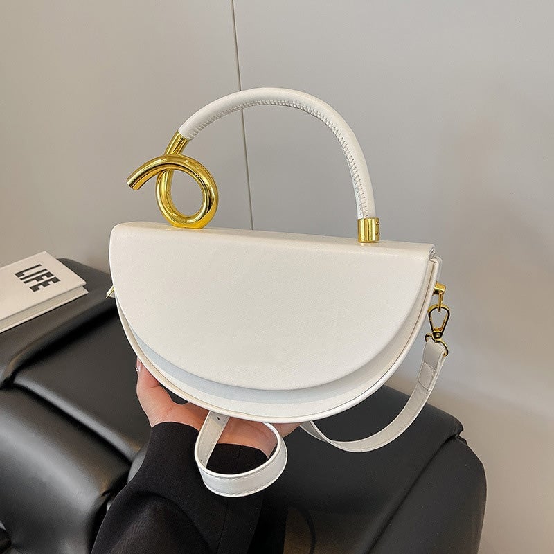 Bolso de mano de color liso de moda para mujer