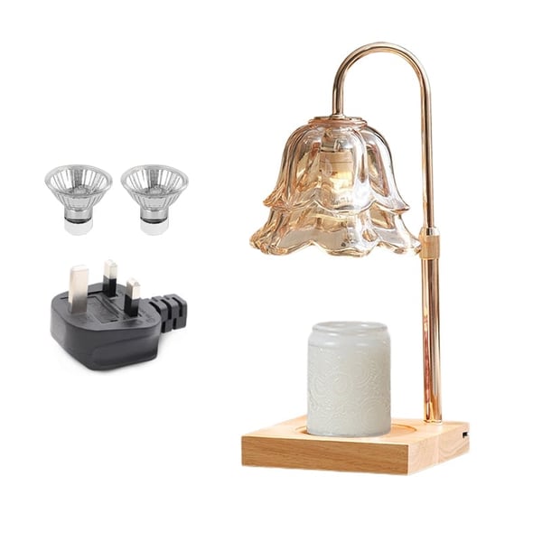 Wood Candle Warmer Lamp with Timer