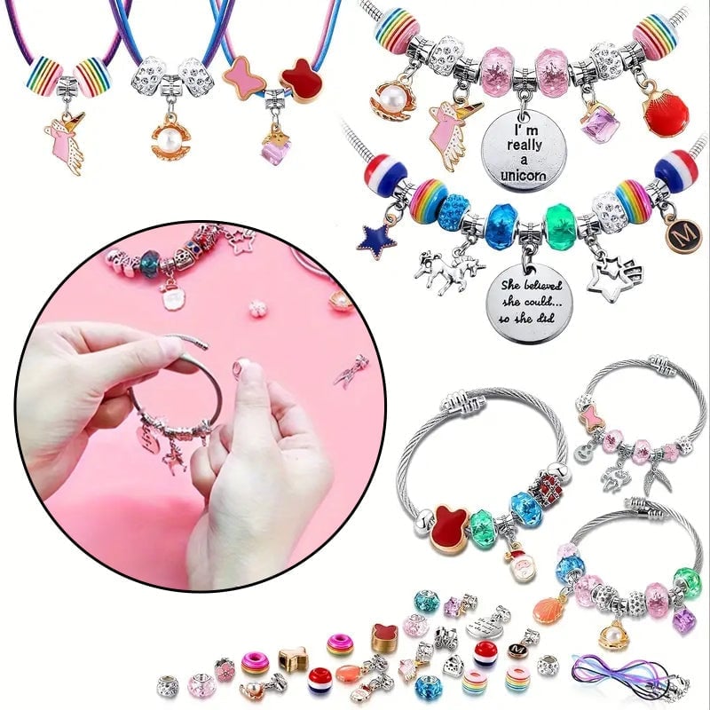 Set zum Basteln von Bettelarmbändern für Mädchen