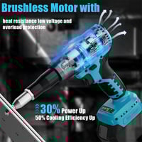 Sakerplus Brushless Rivet Gun Tool for Rivets