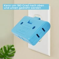 😮3 in 1 drehbarer Steckdosenkonverter