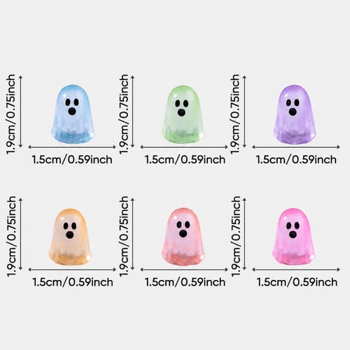 Glow in the dark ghost figurines