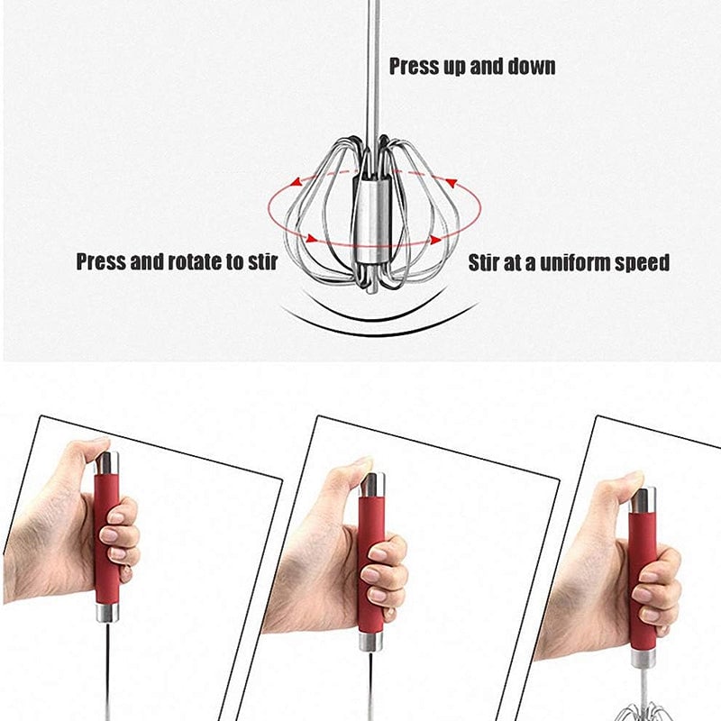 Stainless Steel Semi-Automatic Whisk