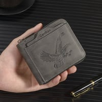 Horizontal Men's Retro Embossed Wallet