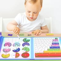 Montessori Magnetic Book Fraction Puzzle Designed for Kids