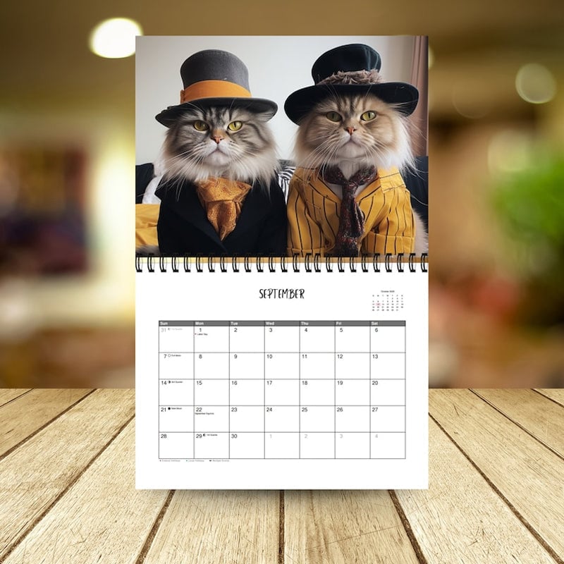 2025 Stijlvolle kattenkalender/cadeau voor kattenliefhebber