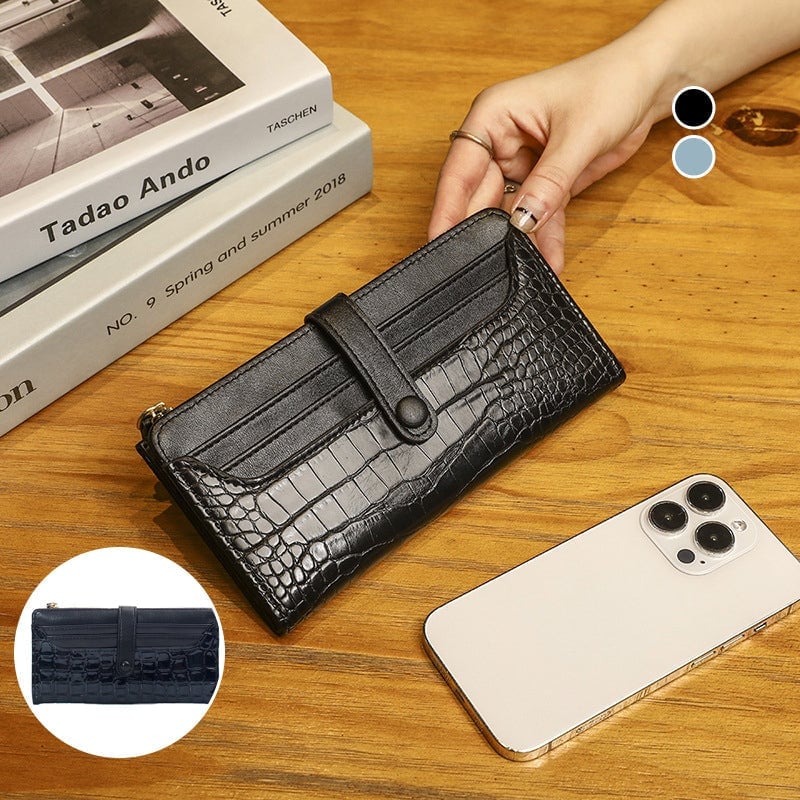 Vintage Long Wallet with Oil Finish