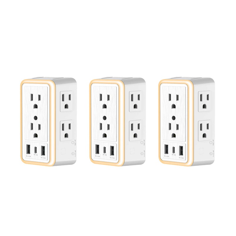 USB Light-Sensing 6-Outlet Power Strip