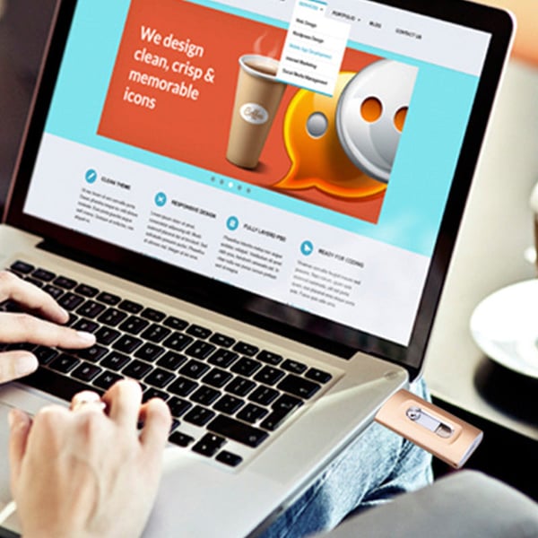 3-in-1 High-Capacity USB Drive with Fingerprint Security