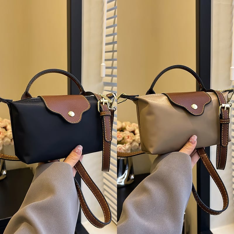 Modische Mini-Umhängetasche im Colorblock-Design für Damen