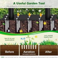 Manual Spring-Loaded Lawn Aerator & Tiller