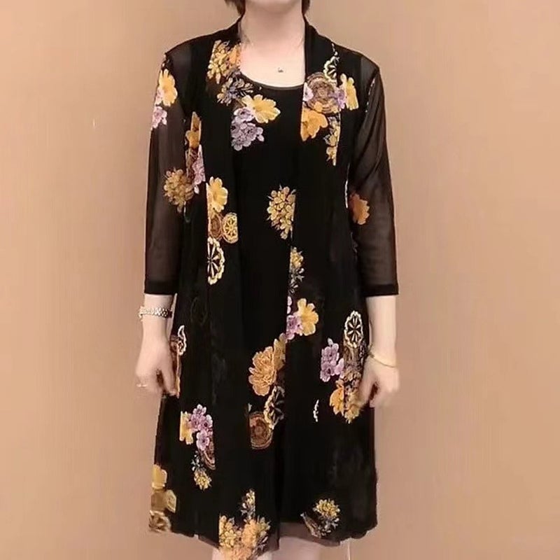 🔥Sommer-Specials🔥Damenkleid mit Blumendruck