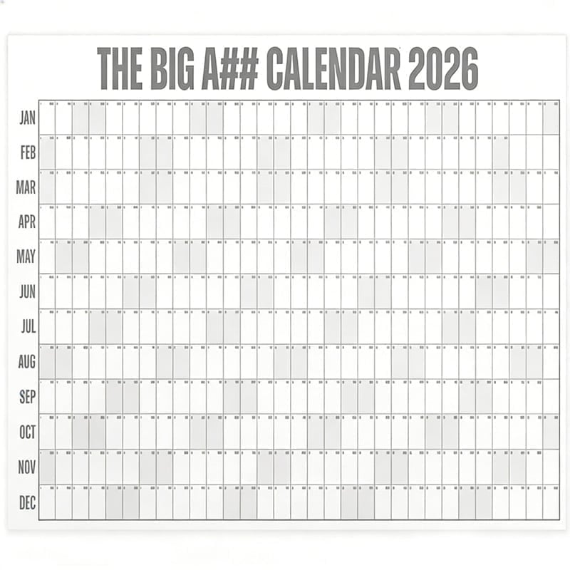 Großformatiger Wandkalender