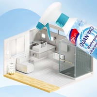 Multifunctionele reinigingsspray voor de badkamer