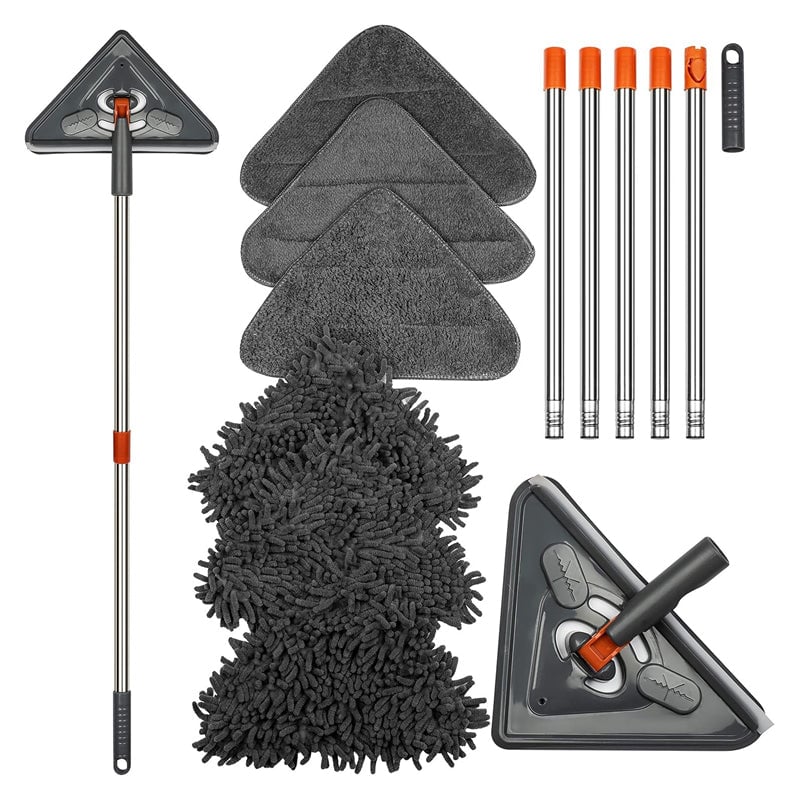 Five-section triangular mop